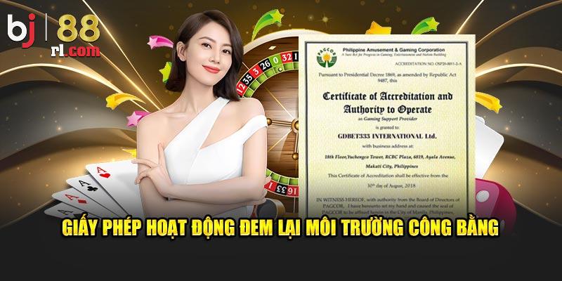 Tại sao BJ88 lại được sở hữu giấy phép hoạt động?